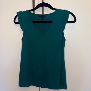 Forest Green J.Crew Ruffle "Sleeveless" Tank Blouse 2P